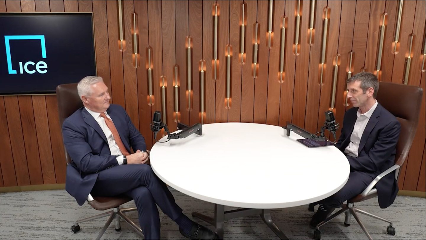 Chris Edmonds and Kevin McPartland talking during a podcast recording about the future of markets
